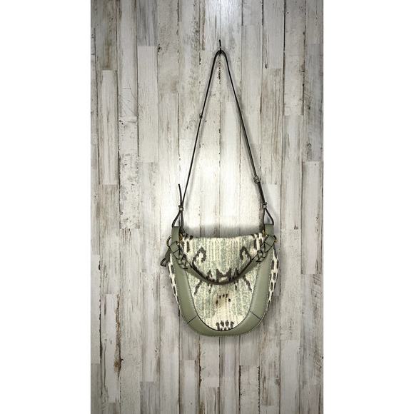 Ulla Johnson Women's Canvas & Leather Shoulder Bag Sophisticated‎ Pattern Casual - Picture 1 of 5